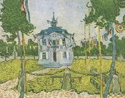 Vincent Van Gogh Auvers Town Hall on 14 july 1890 USA oil painting artist